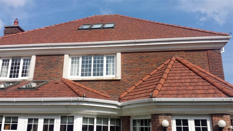 After cleaning the tiled roof of a  house in Cork by Pro Wash, Ireland