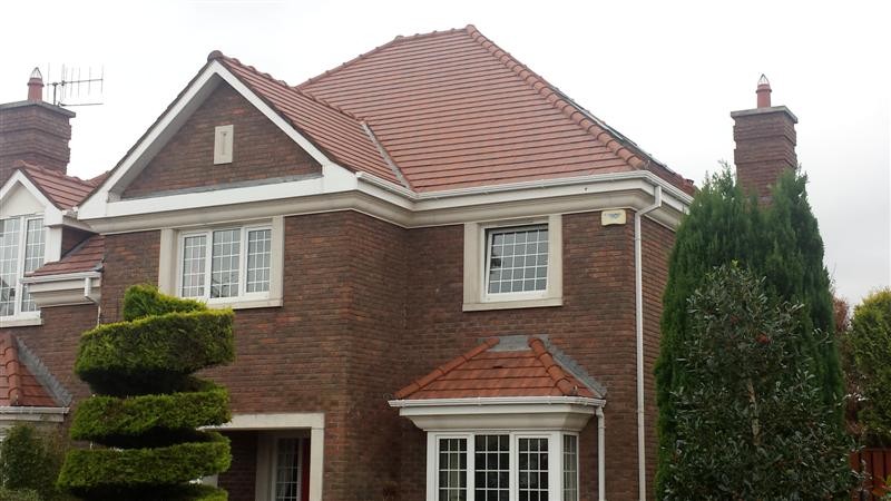 After cleaning the tiled roof of a  house in Cork by Pro Wash, Ireland