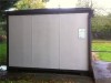 After cleaning of a shed using soft washing - the safe and environmentally alternative to pressure washing.