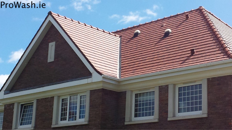 After cleaning of the roof of a Cork home by Pro Wash, Ireland