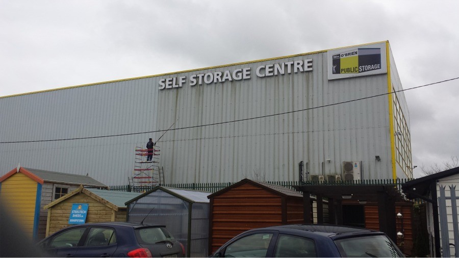 Before  cleaning of a the Self Storage Centre, Cork, by Pro Wash, Ireland