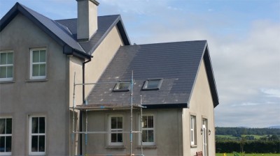 During painting of the roof of a two-storey house in Cork by Pro Wash, Ireland